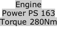 Engine Power PS 163  Torque 280Nm